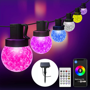 "HILO DE LUZ SOLAR RGB G40 Multicolor Exterior"