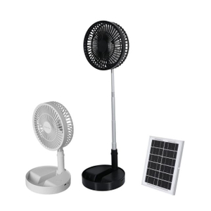 MJ-SF6 Mini Ventilador de CC solar DC plegable Portable Portable Recargable con batería USB para acampar Home Greenhouse